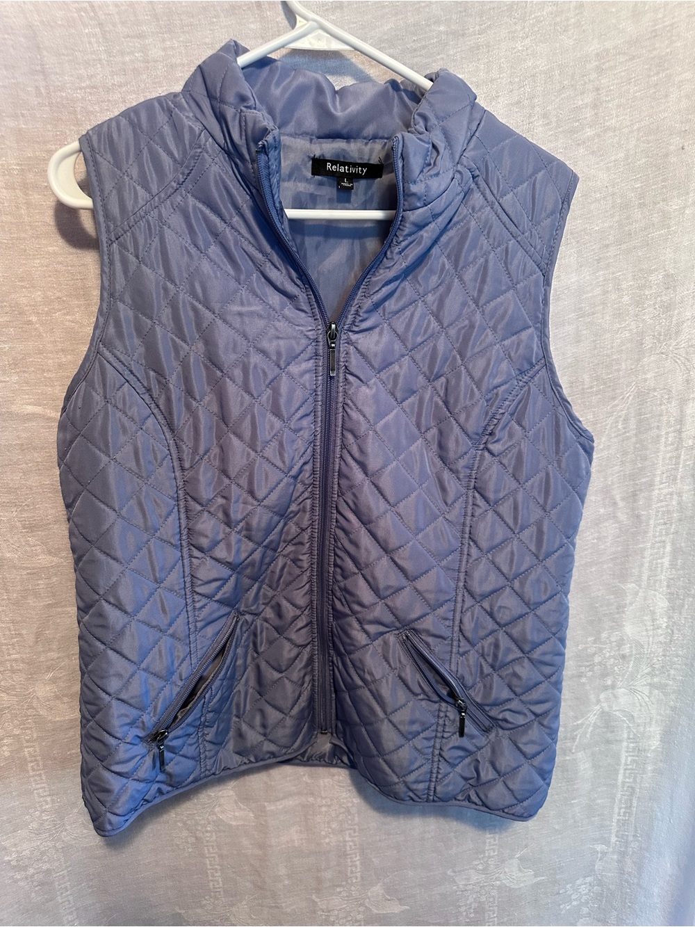 Relativity Quilted Puffer Vest in Lavender